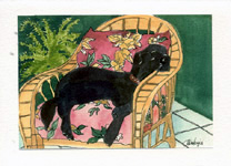 Original Black Lab Art Cards